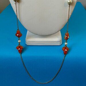 Kate Spade New York Orange Flower Necklace